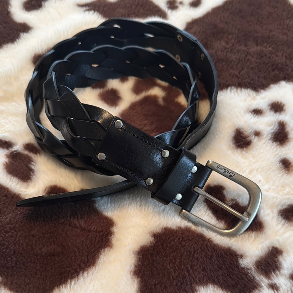 Carhartt Black Braided Leather Belt